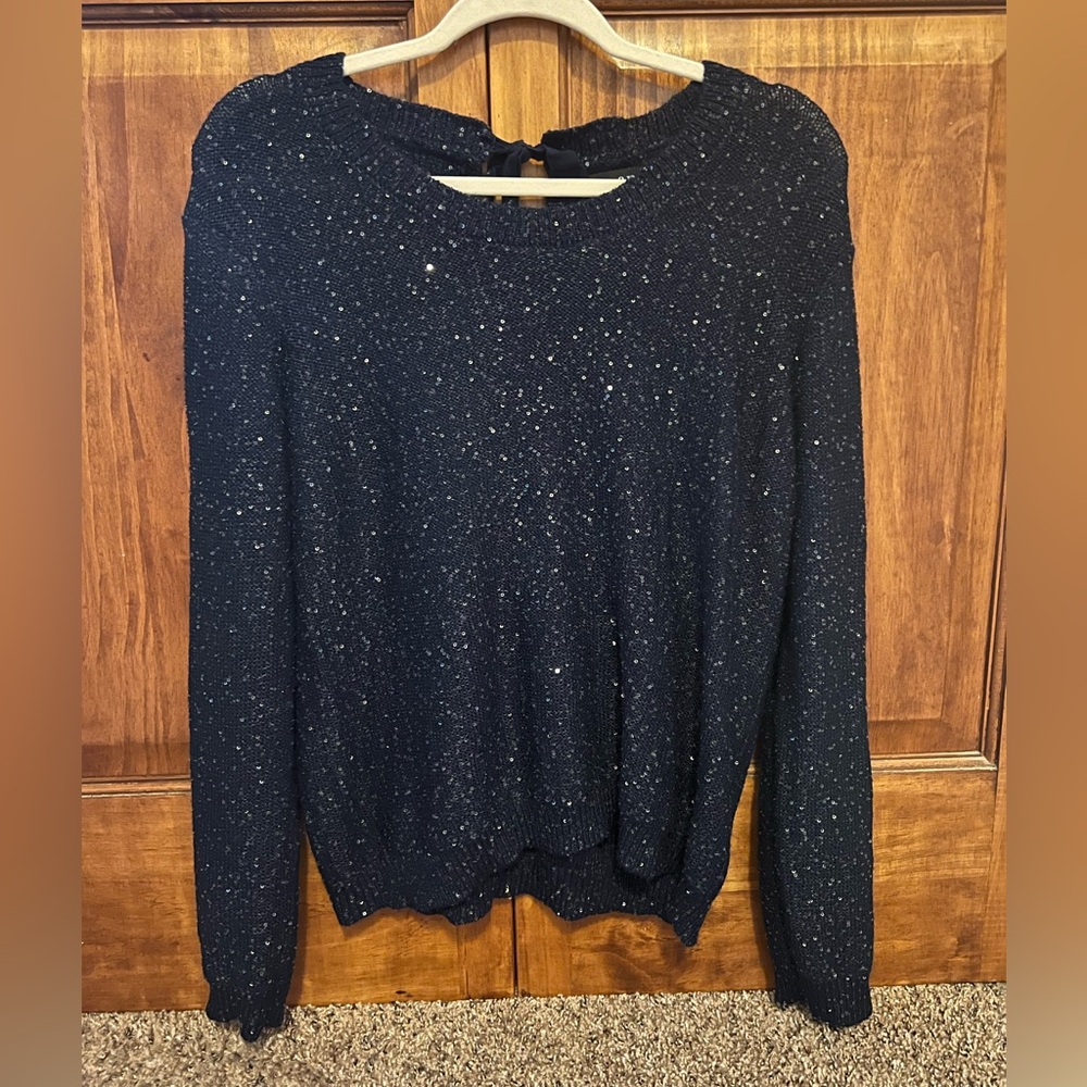 a.n.a Navy glitter Sweater